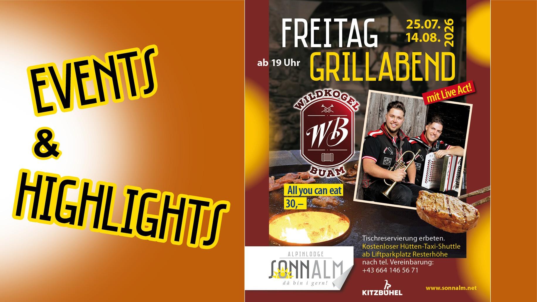 Grillabend mit den Wildkogel Buam