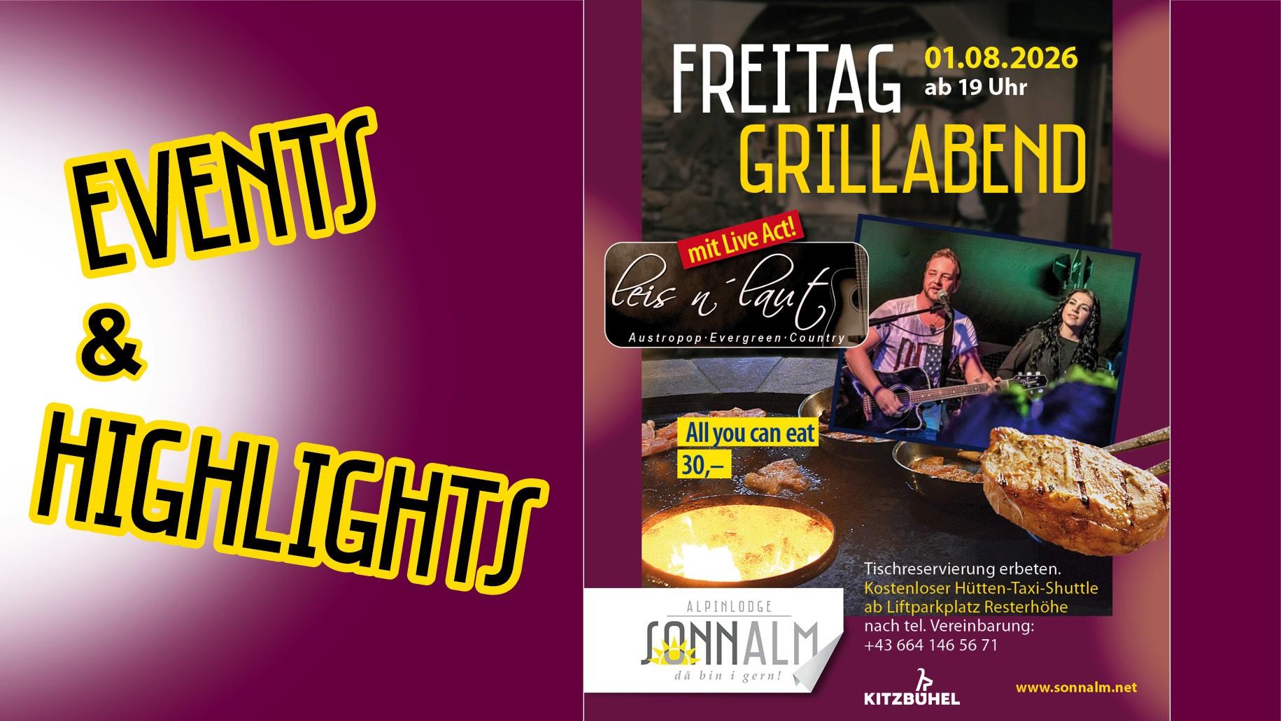 Grillabend mit Live Act „leis n‘ laut“