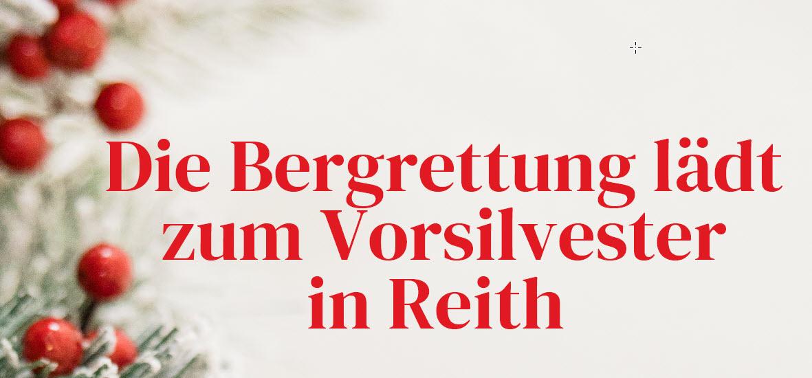 Vorsilvester in Reith