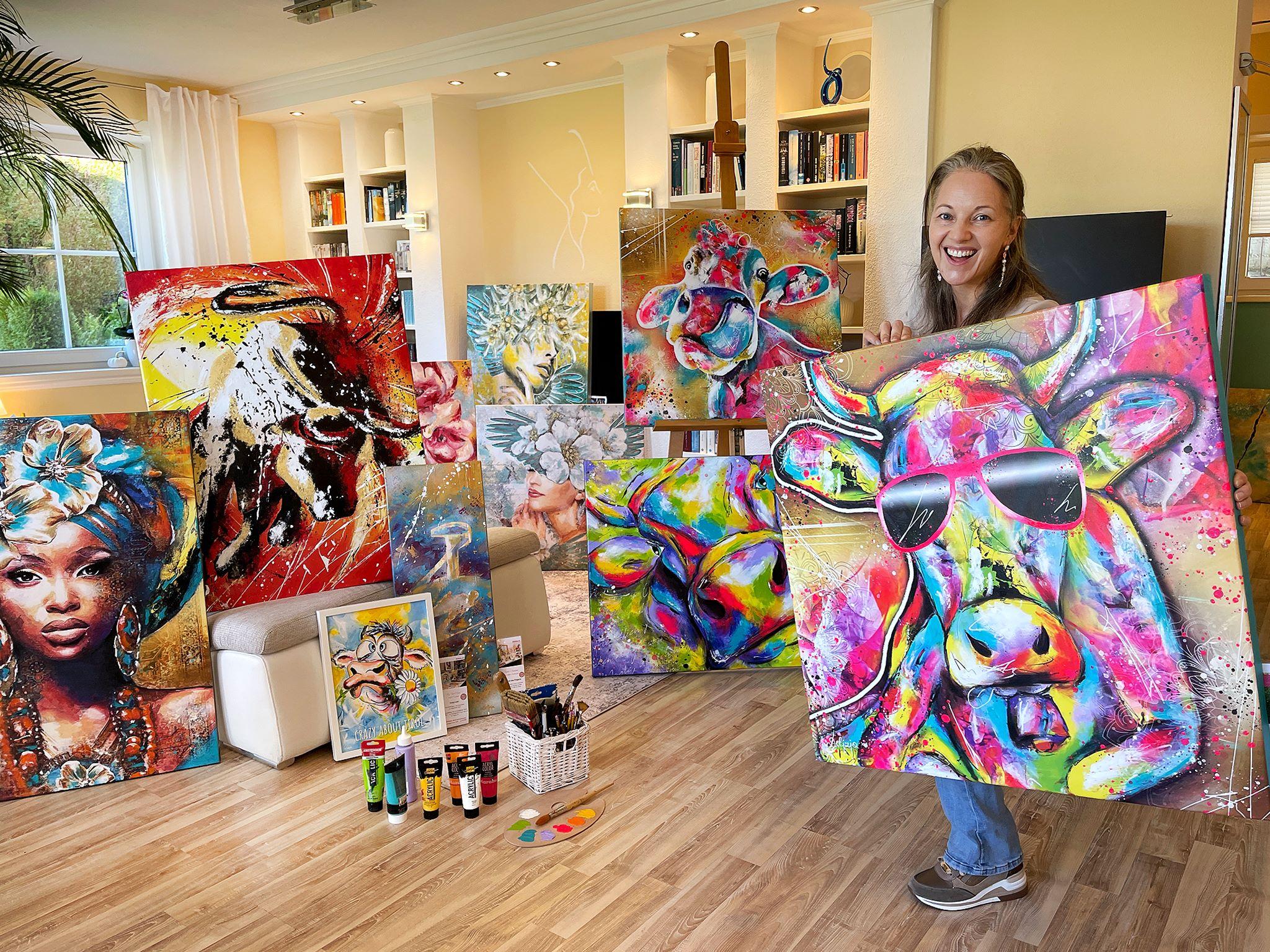 Funny Cows – Kunst-Ausstellung im Pop Art Stil