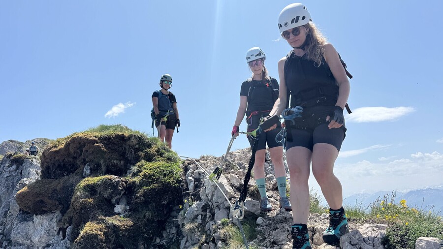 unterwegs auf dem Klettersteig am Spieljoch