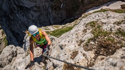 am Seekarlspitze Klettersteig