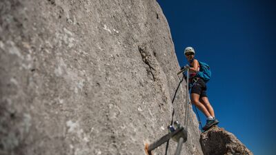 am Seekarlspitze Klettersteig