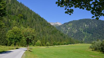 Mautstraße in Richtung Gern Alm