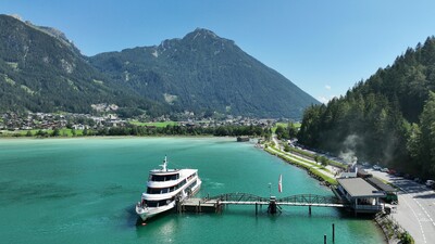 shipping pier Seespitz in Maurach - view towards Maurach