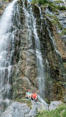 der Dalfazer Wasserfall etwas weiter unterhalb der Dalfaz Alm