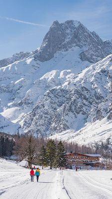 Winterwandern - kurz vor der Gramai Alm