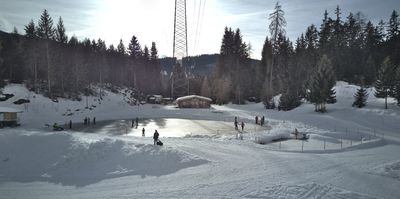 Eislaufen am Fischteich Piller