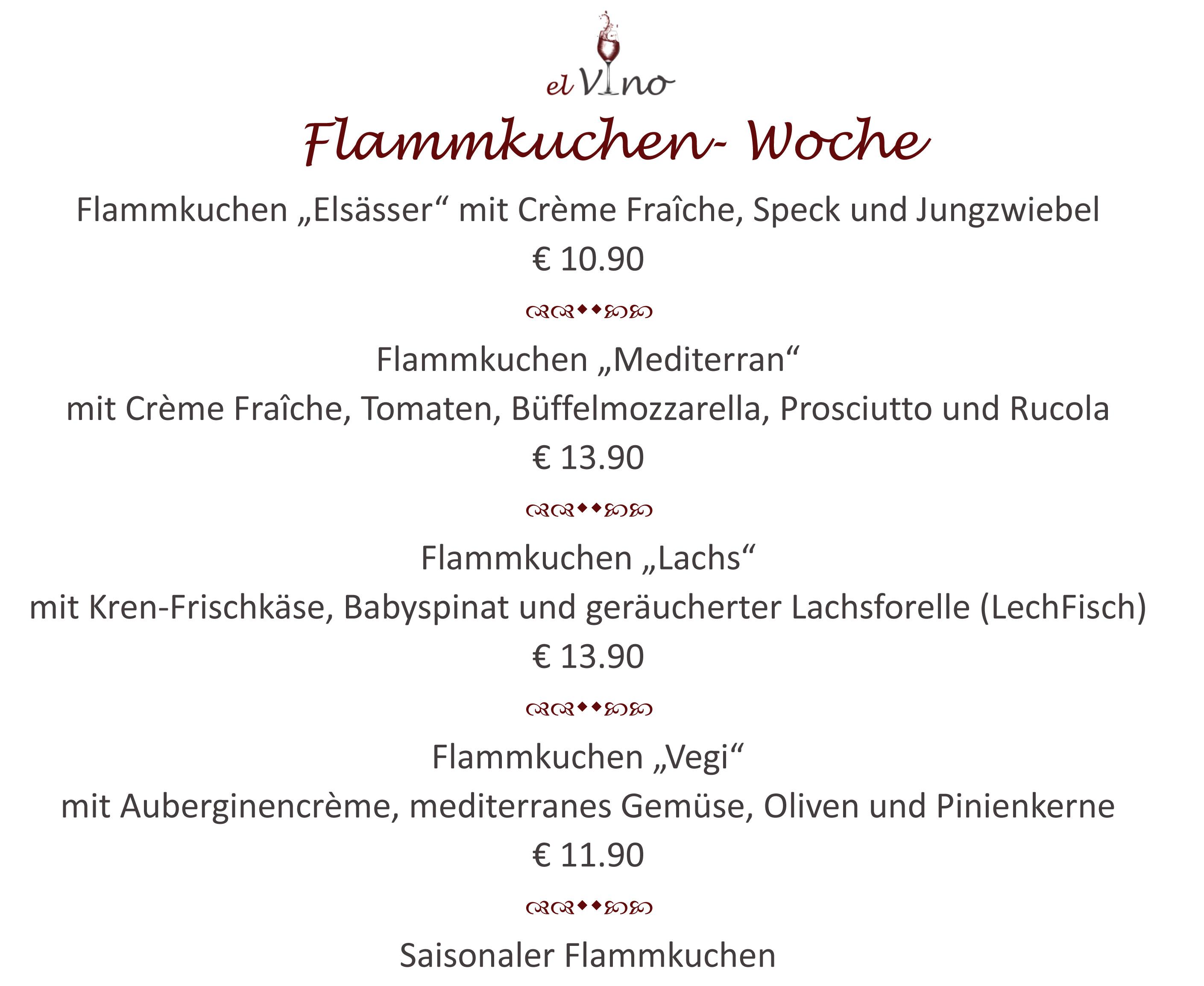 Flammkuchen im El Vino