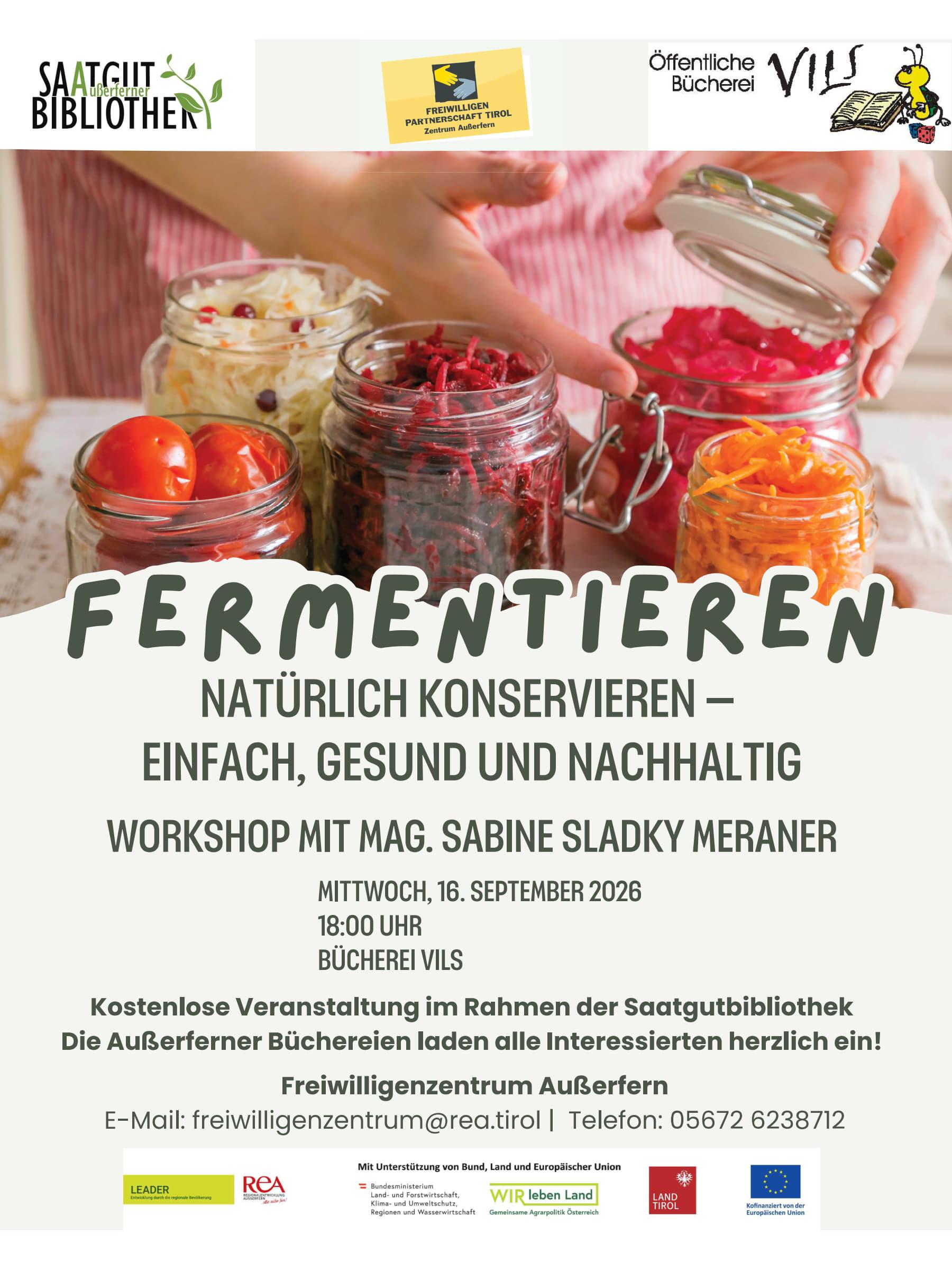 Workshop: Fermentieren mit Sabine Sladky Meraner