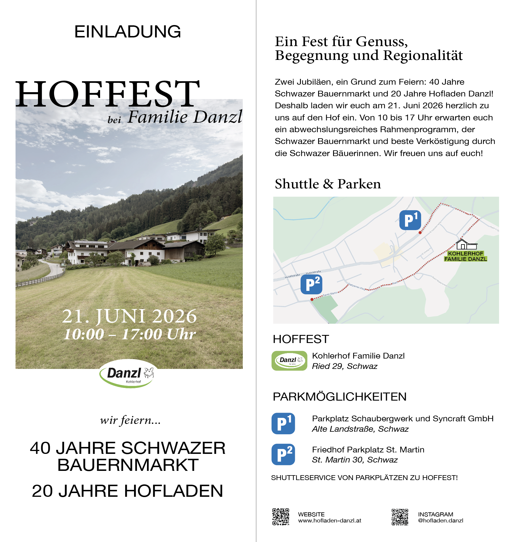 40 Jahre Bauernmarkt | Hoffest bei Familie Danzl