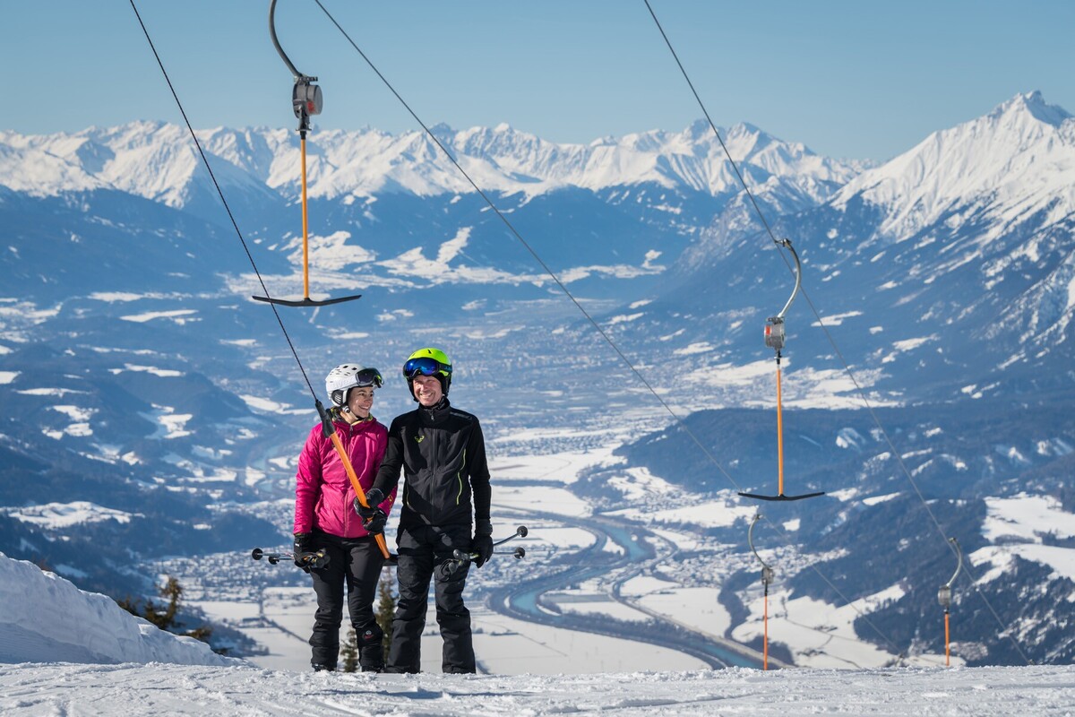 Schleppliftfahrt am Kellerjoch