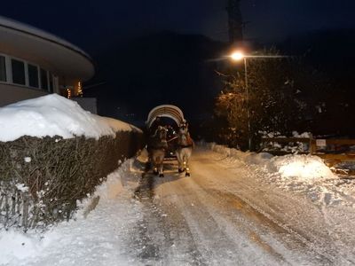 Carriage ride in winter