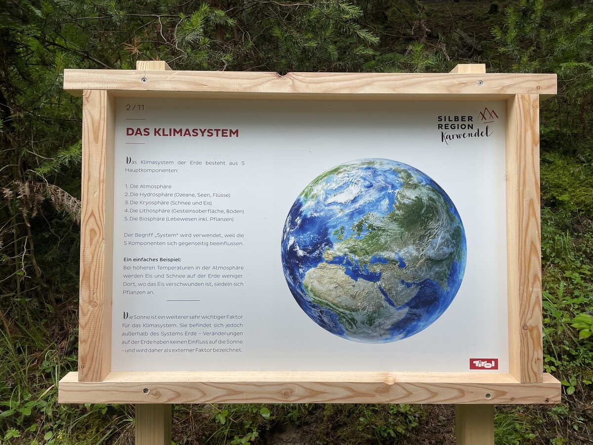 Lehrtafel am Klimaweg