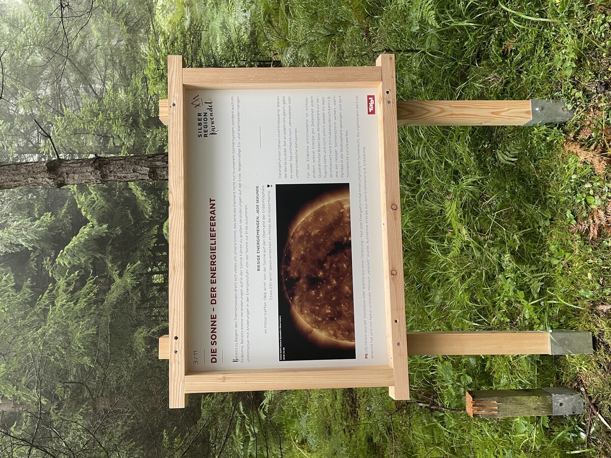 Lehrtafel am Planetenlehrpfad