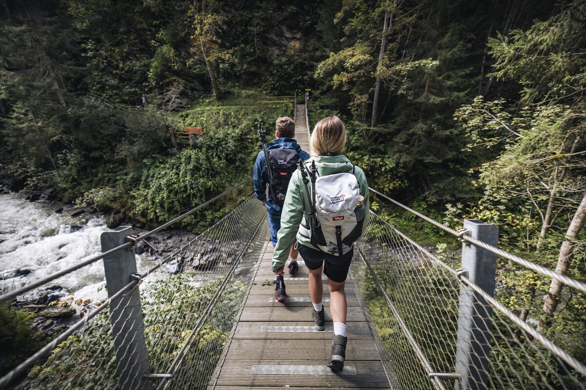 Crossing the Rear Suspension Bridge