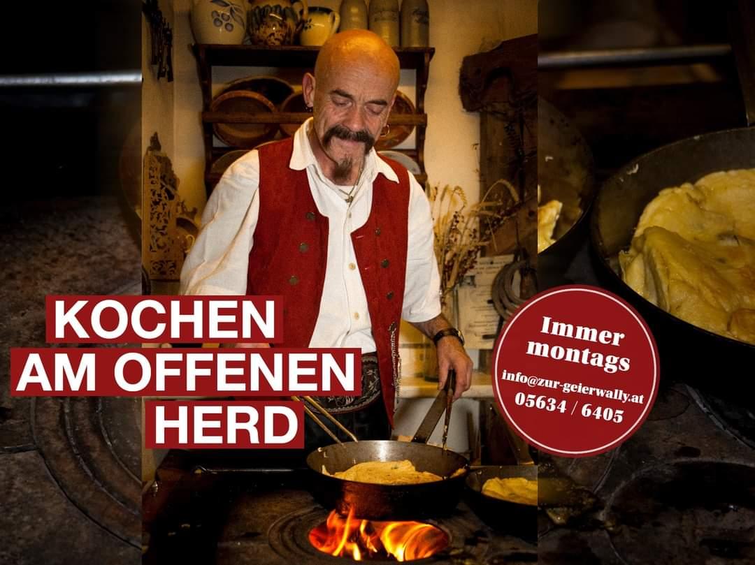 Kochen am offenen Herd