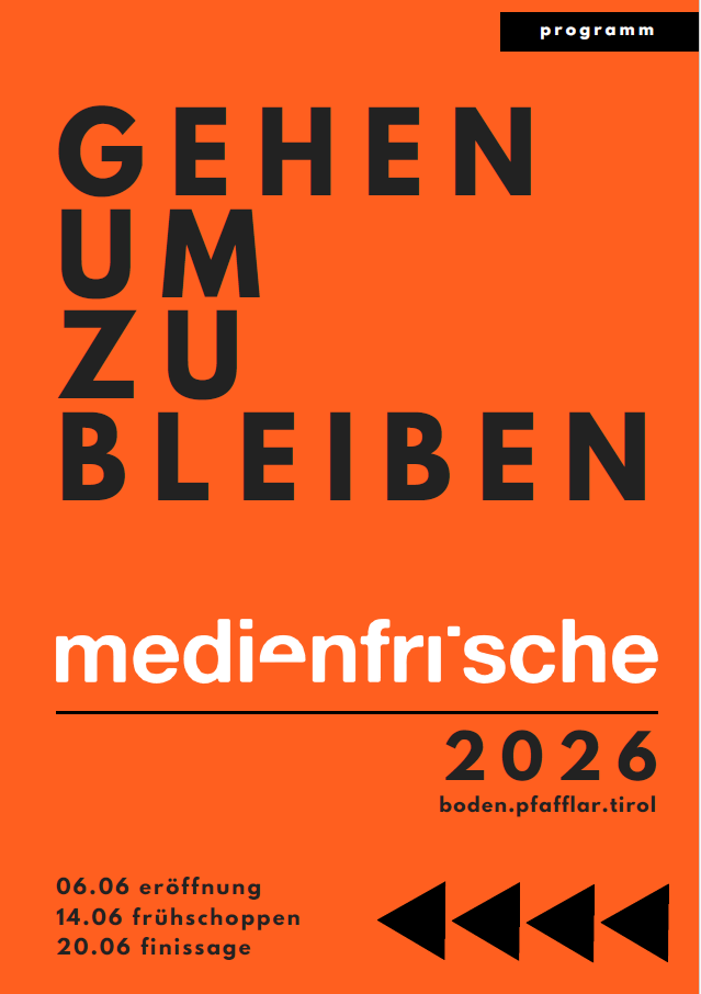 “Medienfrische“ Gehen um zu bleiben – Eröffnung