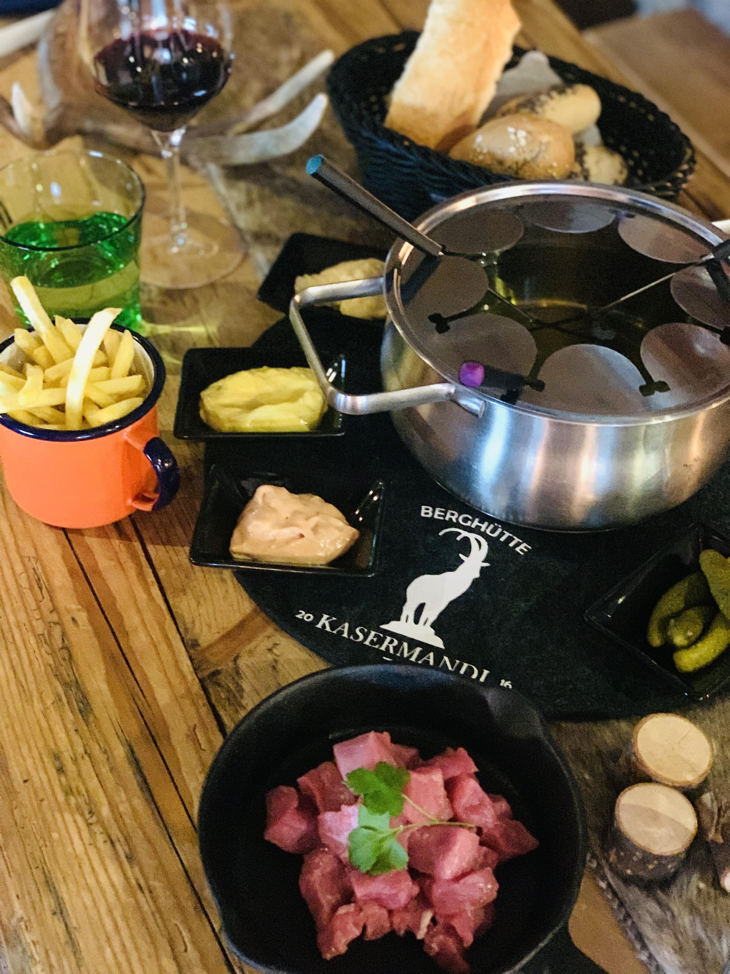 Abendessen auf dem Kasermandl