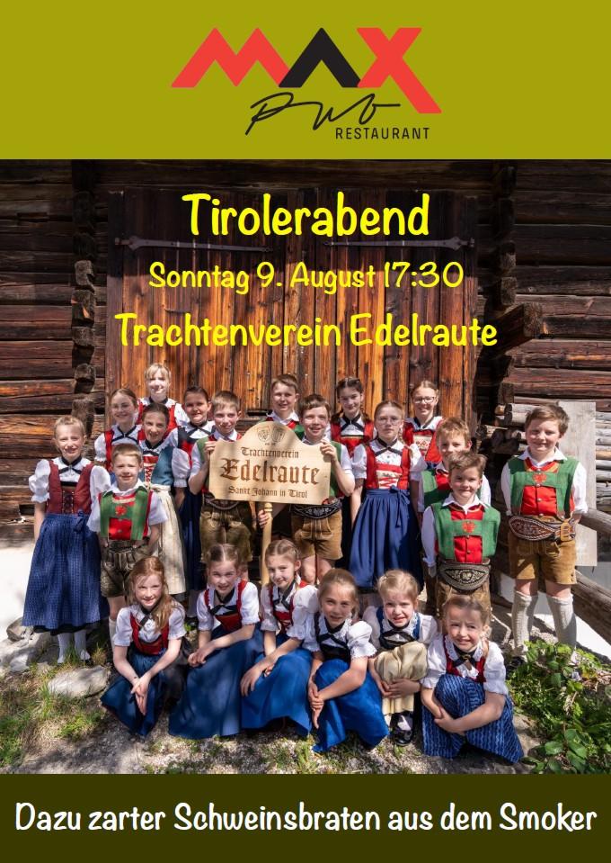 Tirolerabend im Max Pub & Restaurant