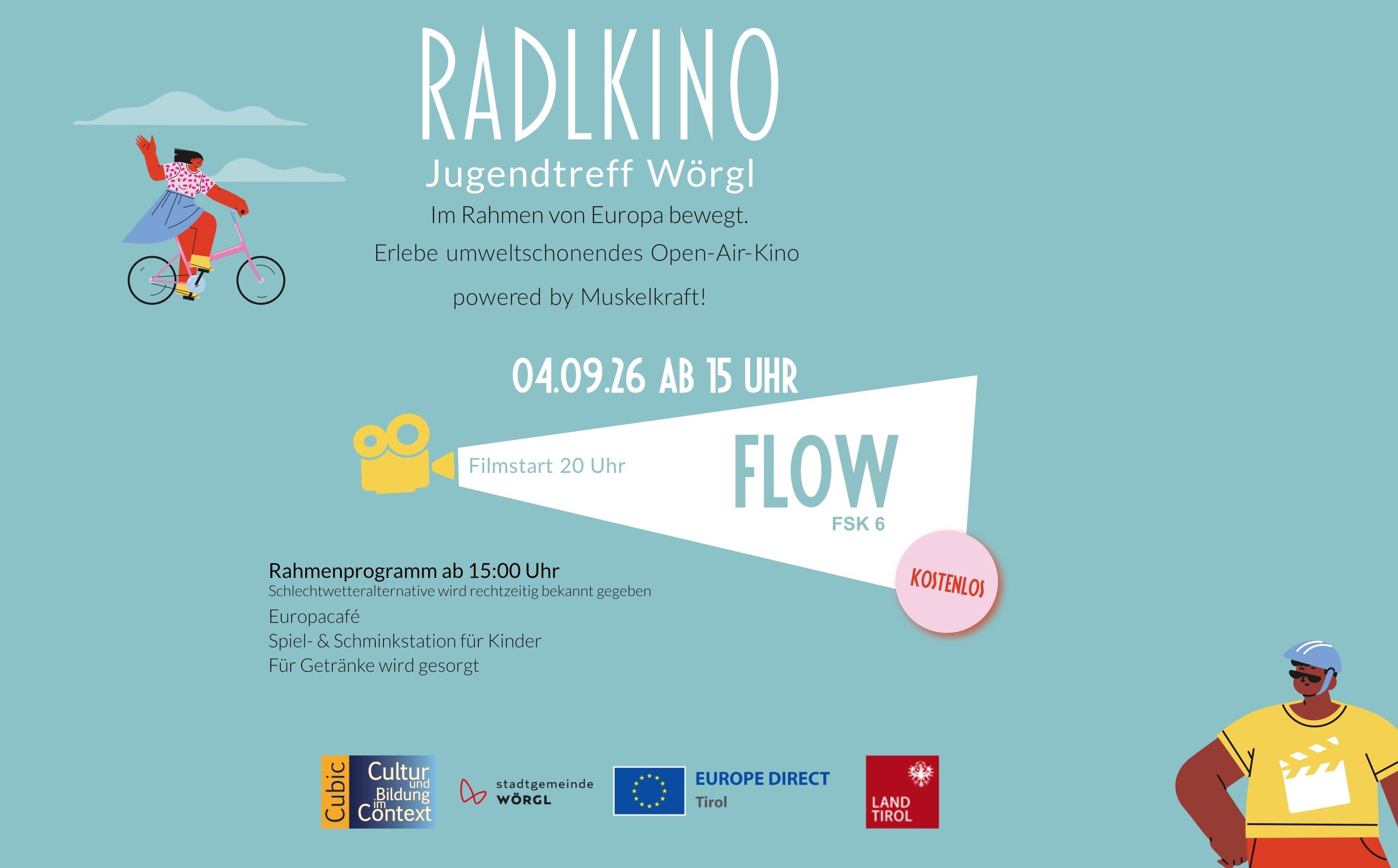 Radlkino im Jugendzentrum Wörgl