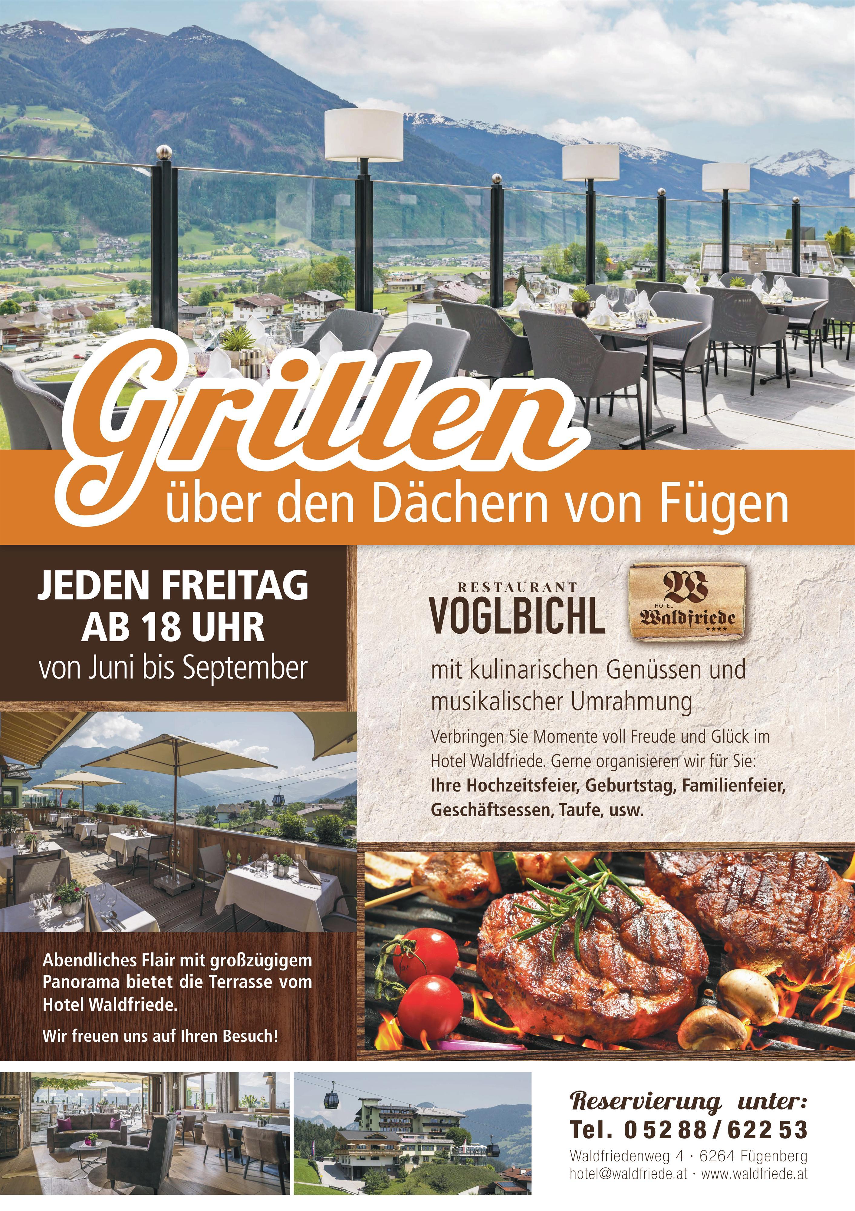 Grillen über den Dächern von Fügen