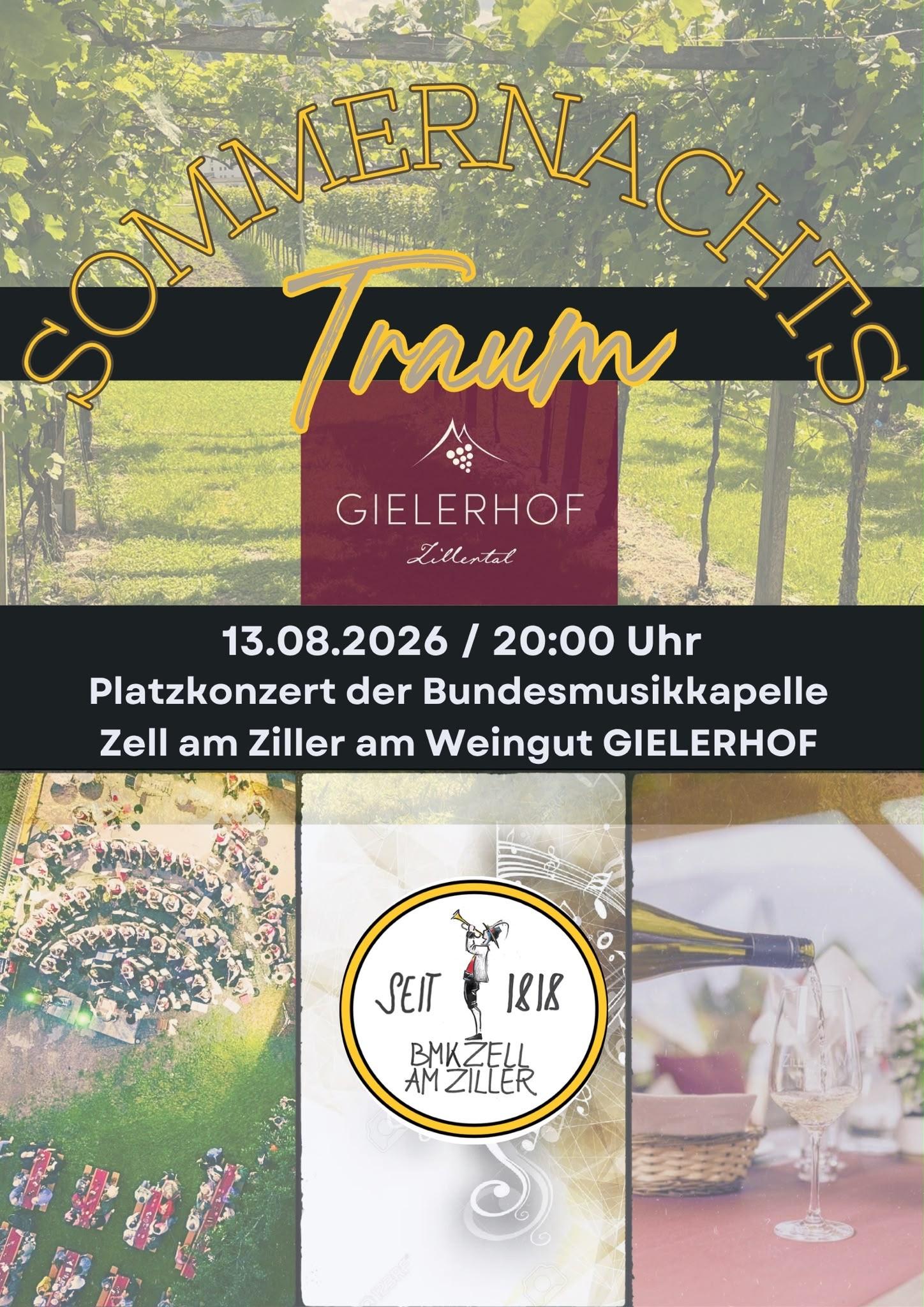 Sommernachtstraum – Platzkonzert der BMK Zell am Ziller