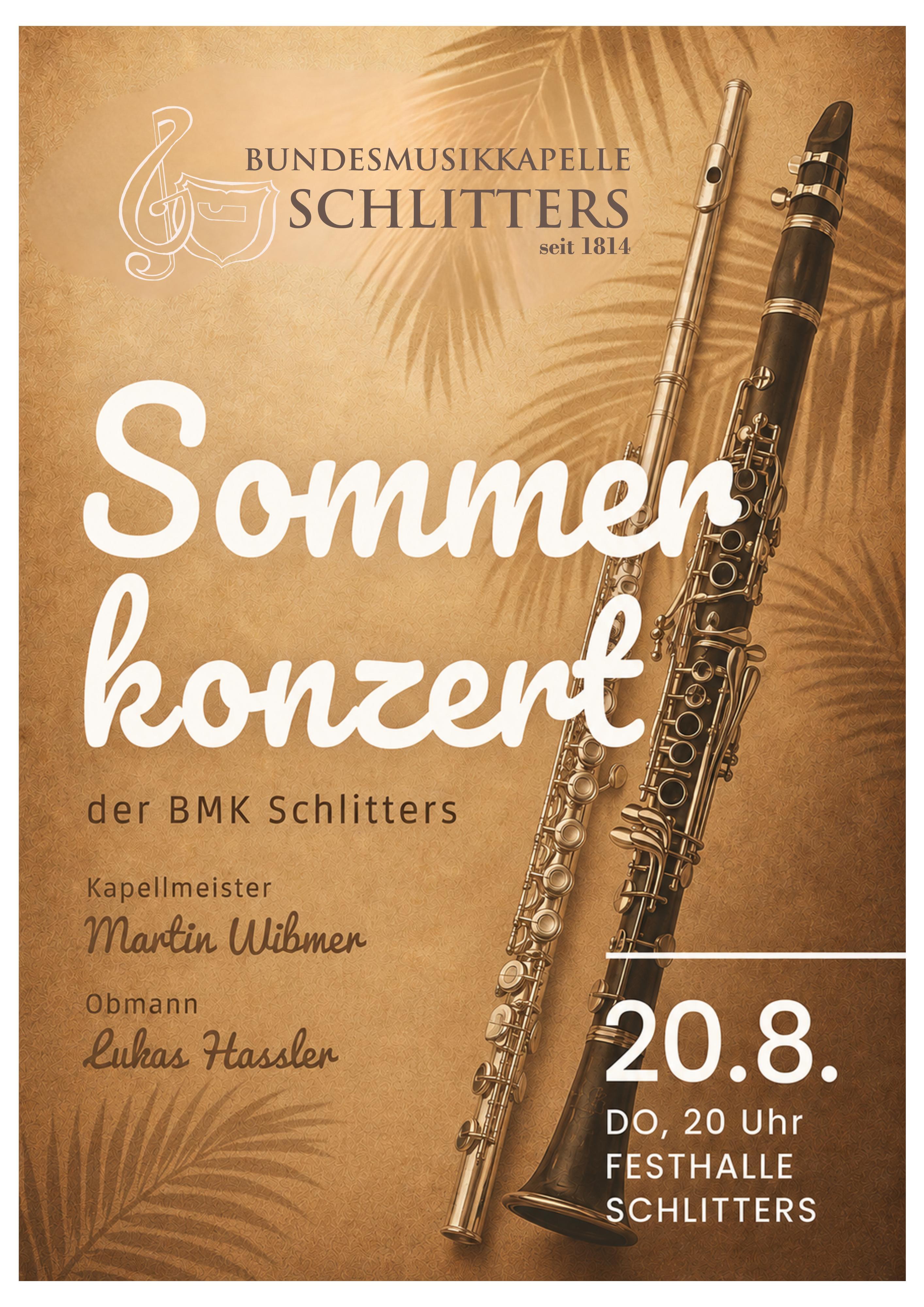 Sommerkonzert der Bundesmusikkapelle Schlitters