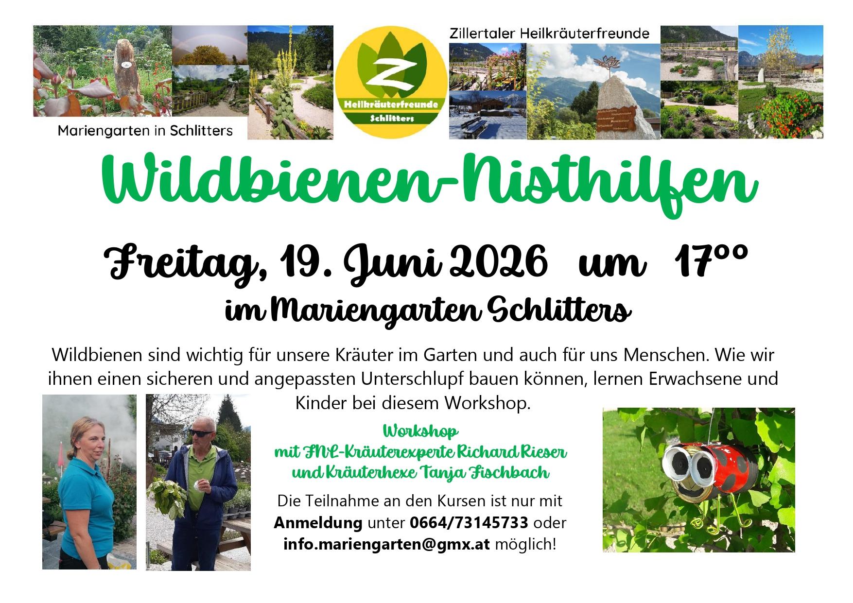 Wildbienen-Nisthilfen