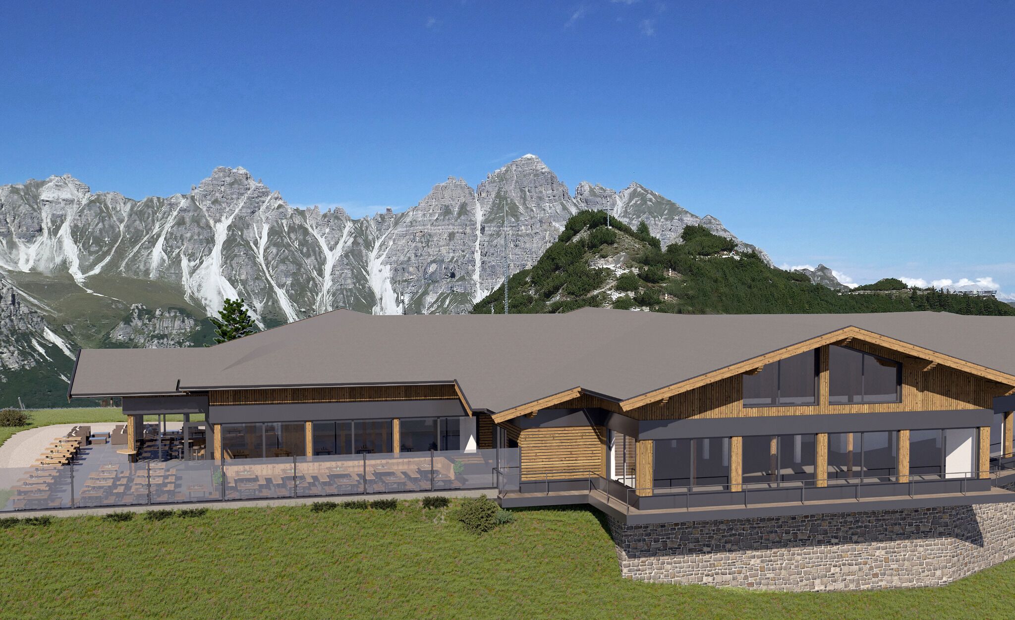 Panorama Restaurant Kreuzjoch 2.136m - Sommer