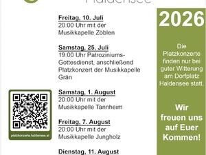 Platzkonzert in Haldensee am Dorfplatz