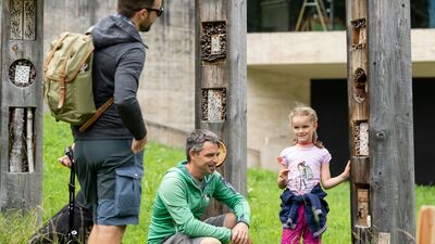 Insektenhäuser beim Naturparkhaus Hinterriss